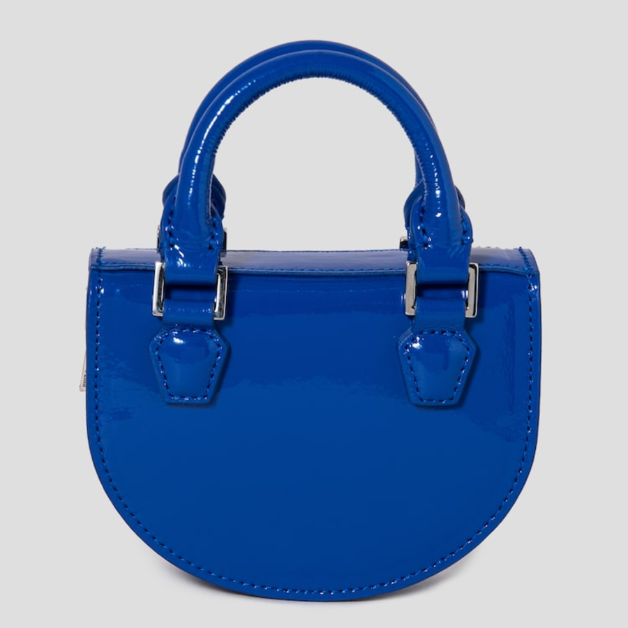 JUUN.J Half Moon Leather Chain Mini Bag – Blue