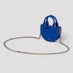 JUUN.J Half Moon Leather Chain Mini Bag – Blue