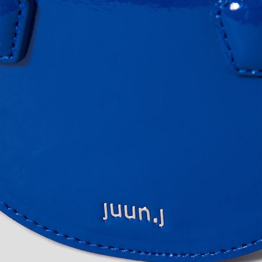JUUN.J Half Moon Leather Chain Mini Bag – Blue