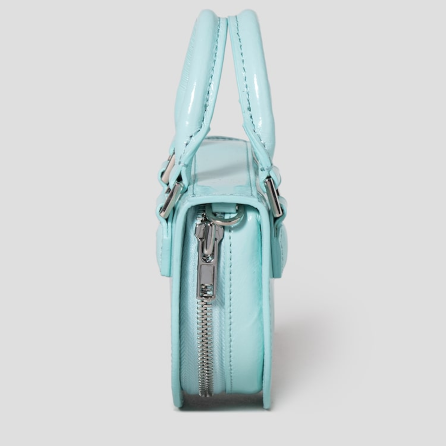 JUUN.J Half Moon Leather Chain Mini Bag – Sky Blue