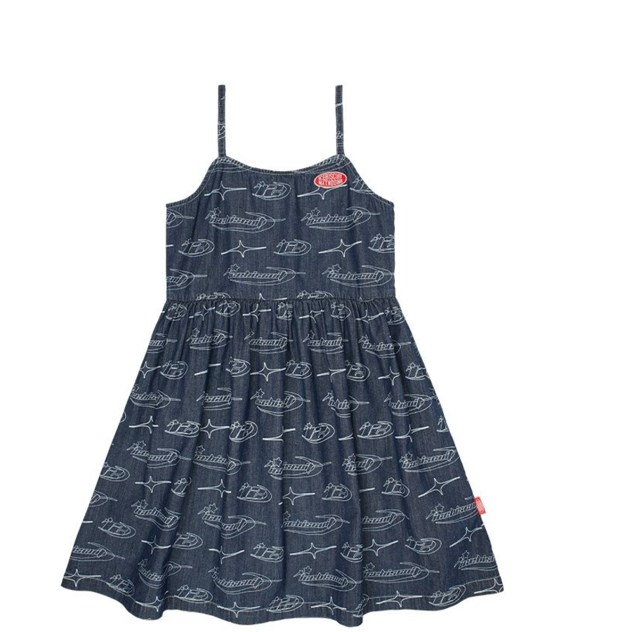 ICEBISCUIT [Junior] Shooting Star Volume Denim Dress_IB42OP652