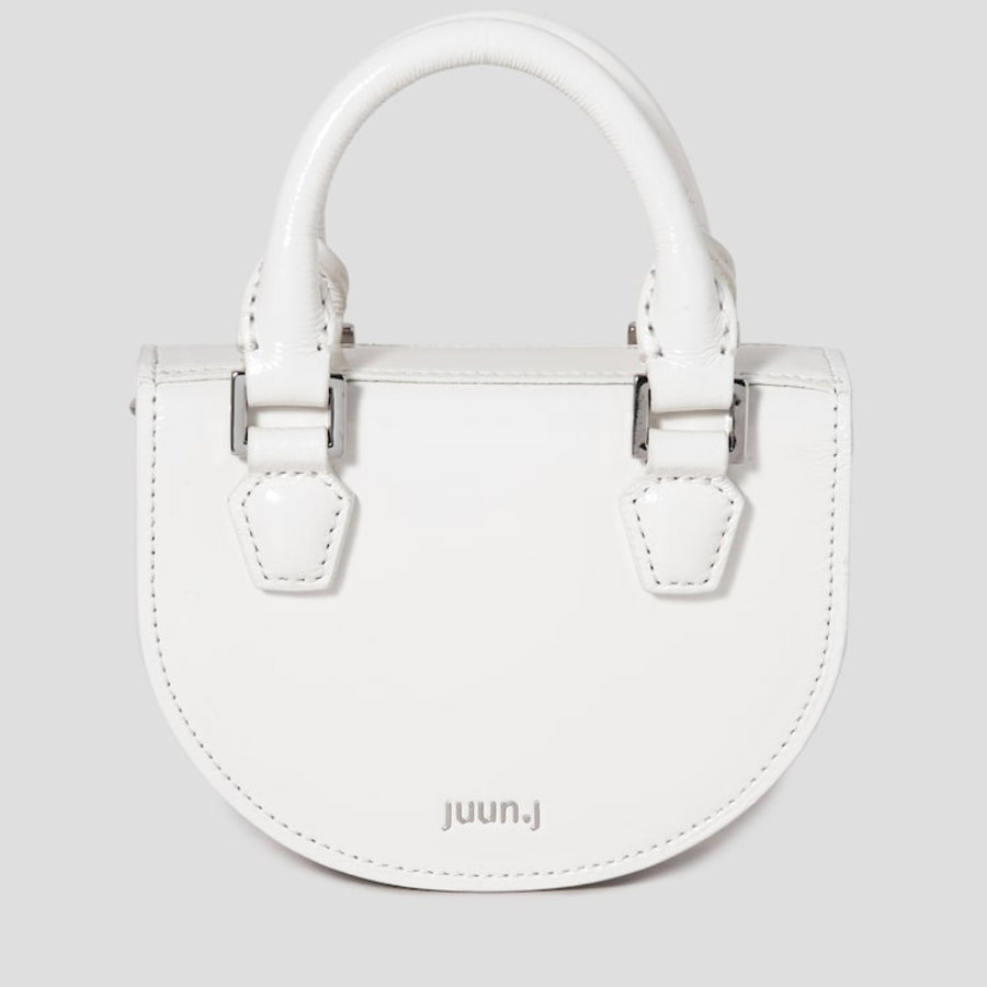 JUUN.J Half Moon Leather Chain Mini Bag – Ivory