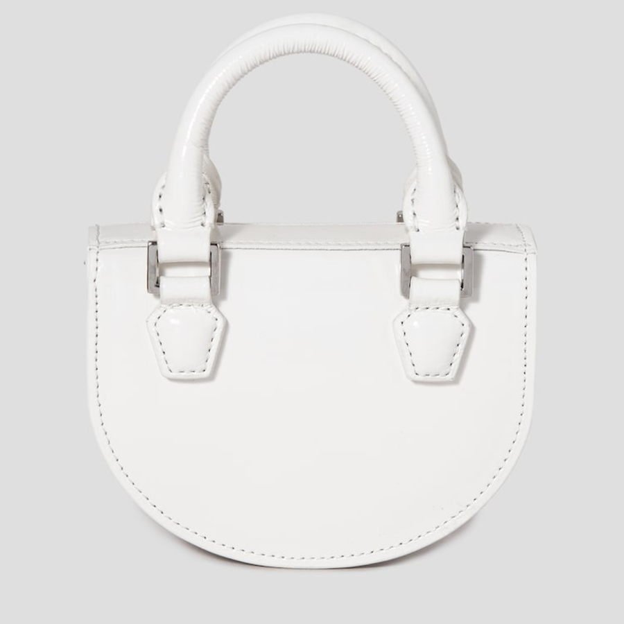 JUUN.J Half Moon Leather Chain Mini Bag – Ivory