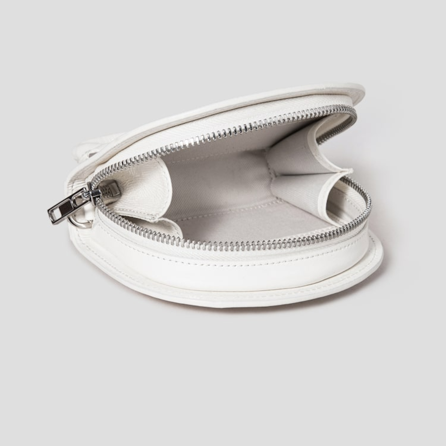 JUUN.J Half Moon Leather Chain Mini Bag – Ivory