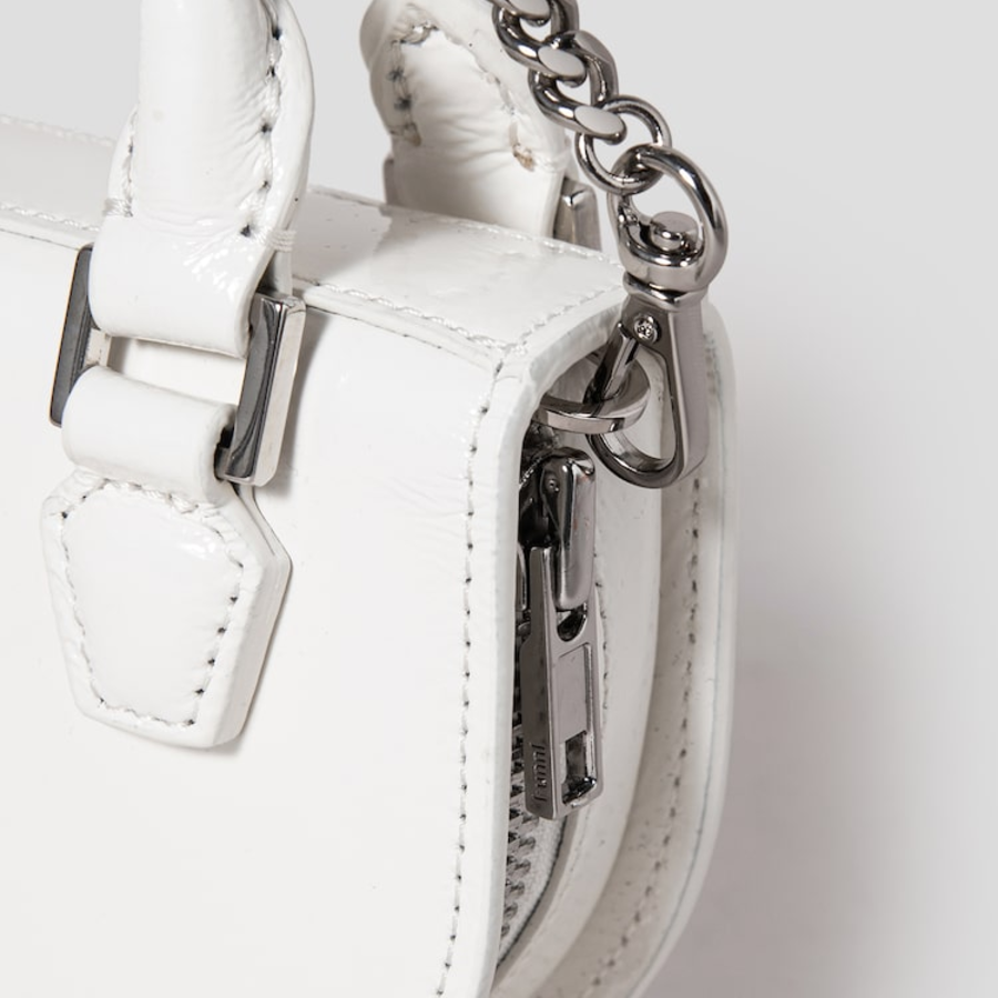 JUUN.J Half Moon Leather Chain Mini Bag – Ivory