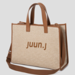 JUUN.J Raffia Shopper Bag – Beige