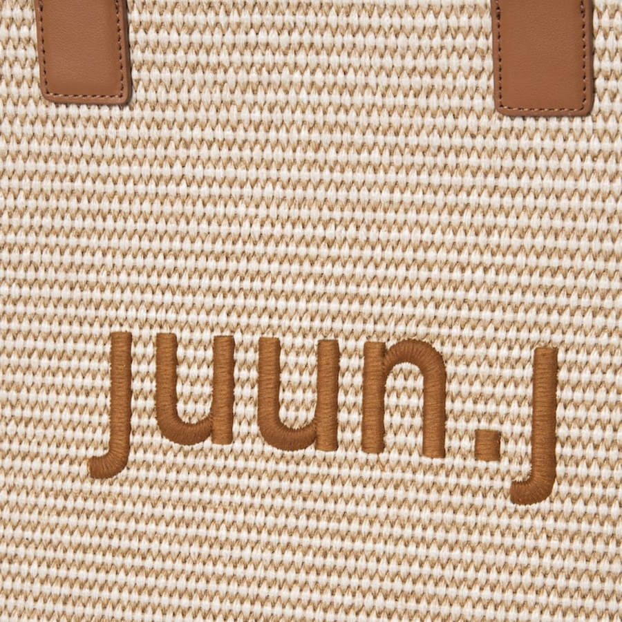 JUUN.J Raffia Shopper Bag – Beige