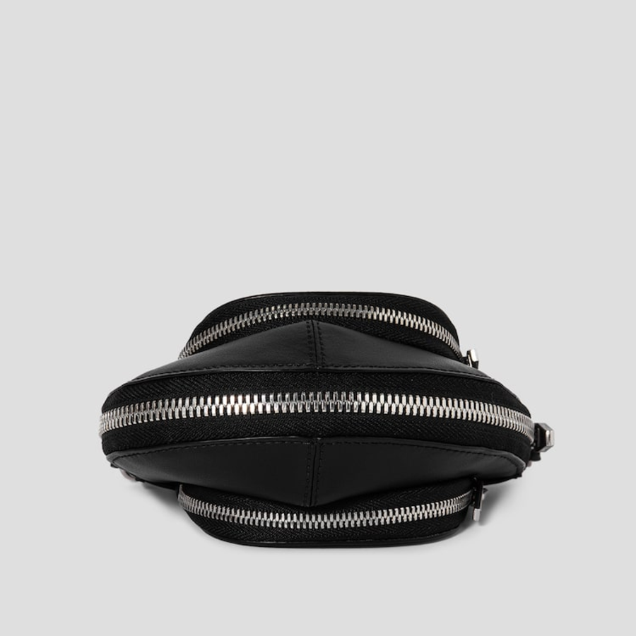 JUUN.J Round Zipper Pocket Mini Bag – Black