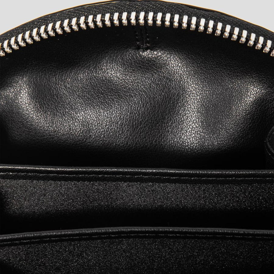 JUUN.J Round Zipper Pocket Mini Bag – Black