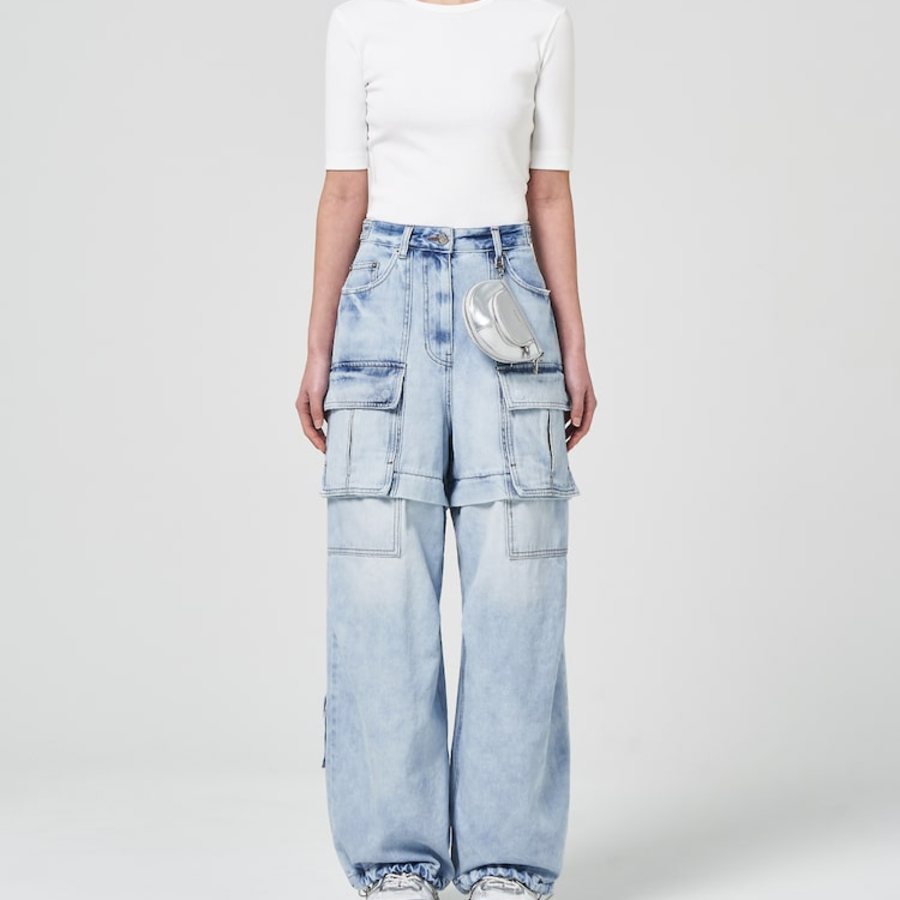 JUUN.J Round Zipper Pocket Mini Bag – Grey