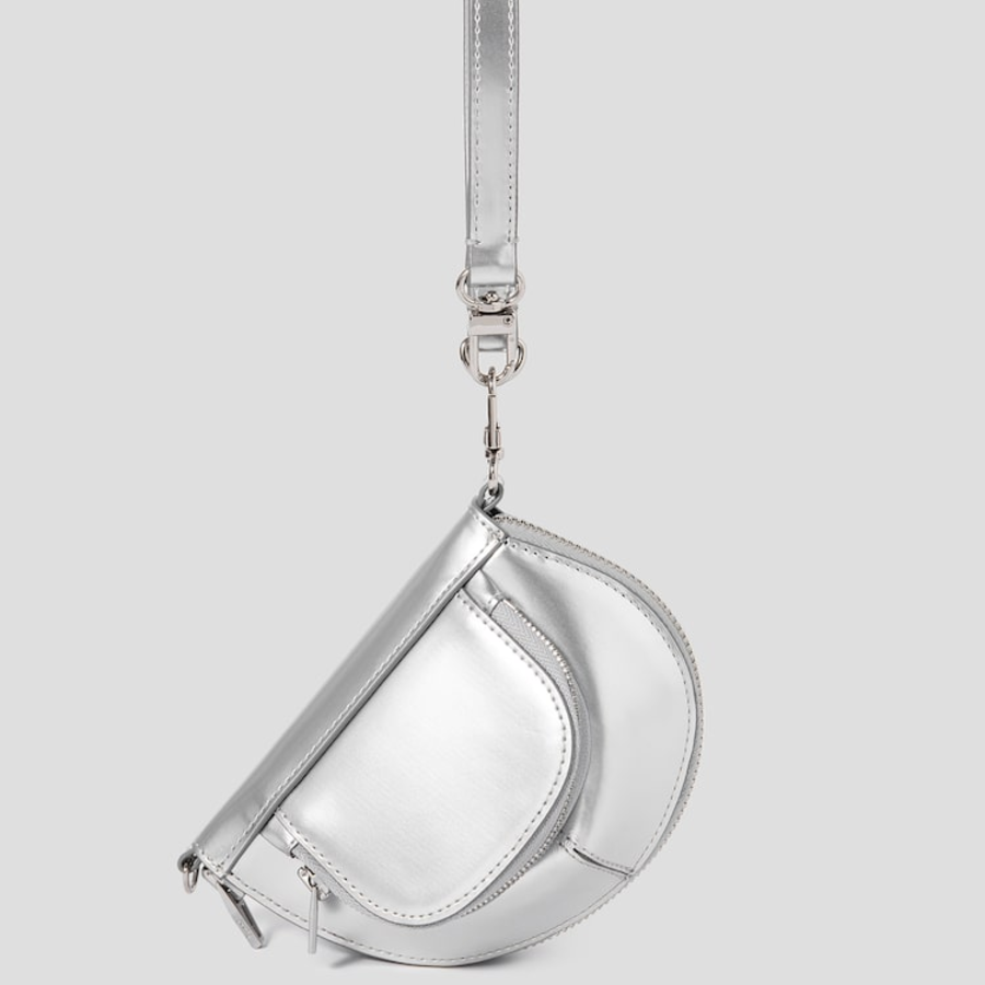 JUUN.J Round Zipper Pocket Mini Bag – Grey