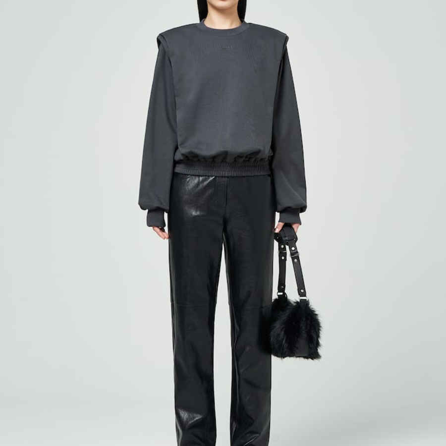 JUUN.J MONROE Faux Fur Shoulder Bag – Black