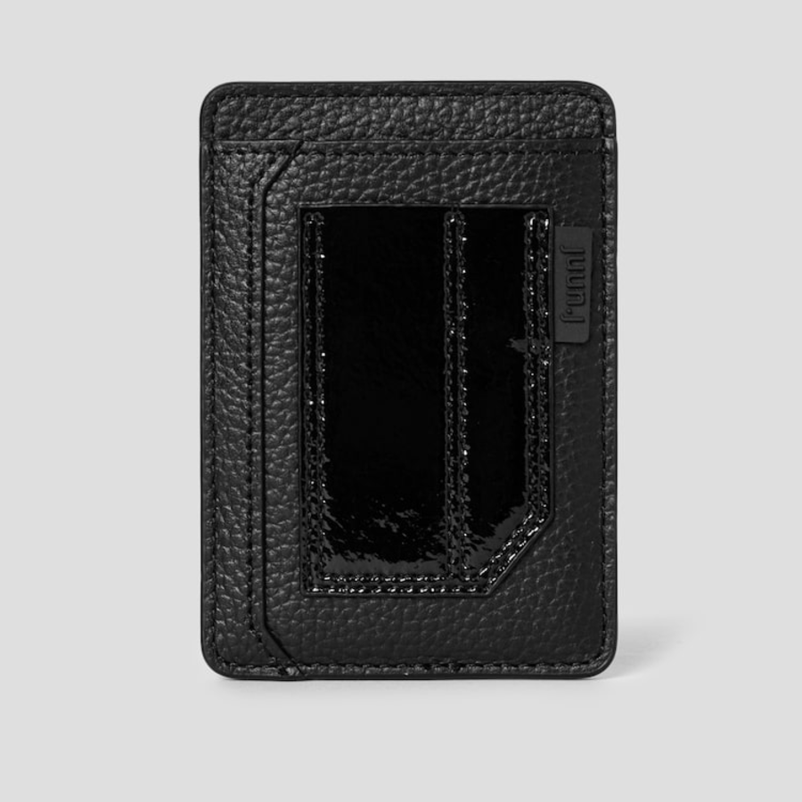 JUUN.J Leather Magnetic MA-1 Pocket Wallet – Black