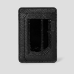 JUUN.J Leather Magnetic MA-1 Pocket Wallet – Black