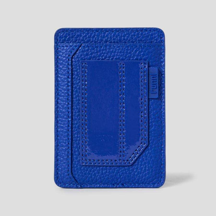 JUUN.J Leather Magnetic MA-1 Pocket Wallet – Blue
