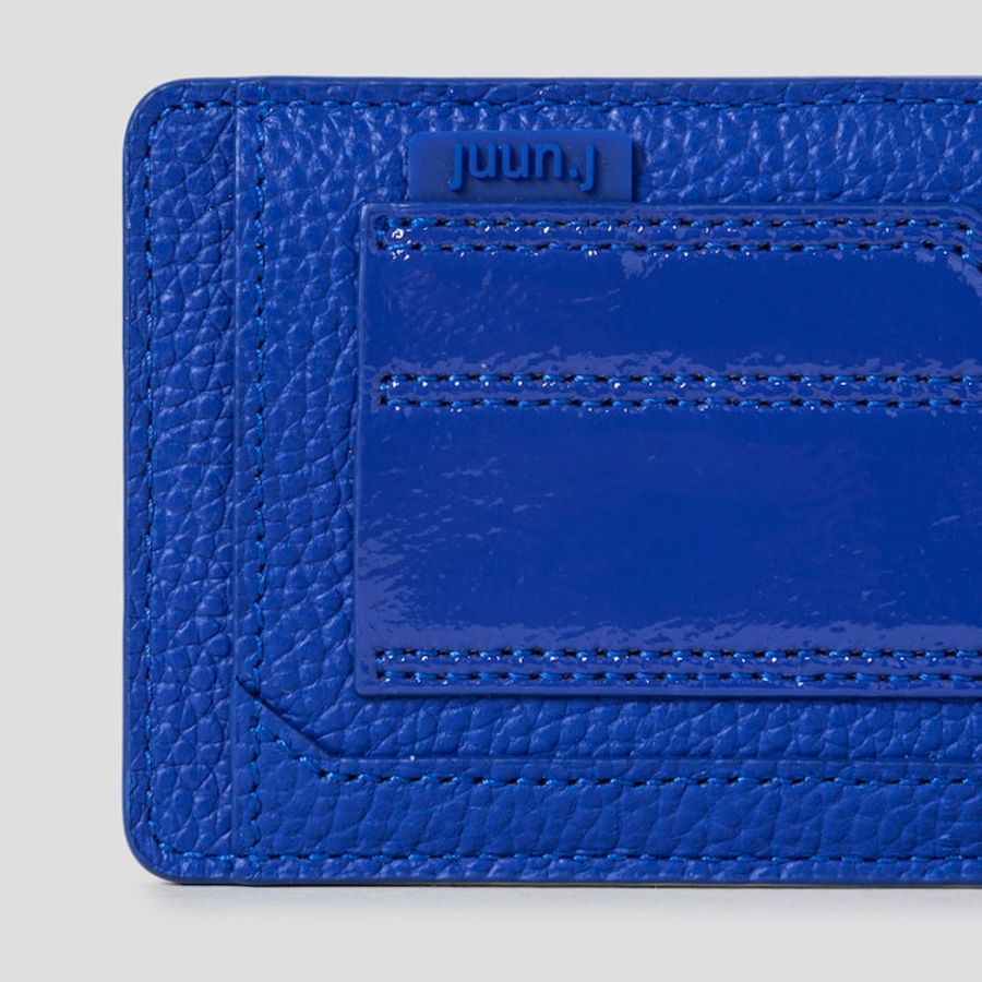 JUUN.J Leather Magnetic MA-1 Pocket Wallet – Blue