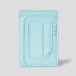 JUUN.J Leather Magnetic MA-1 Pocket Wallet – Sky Blue