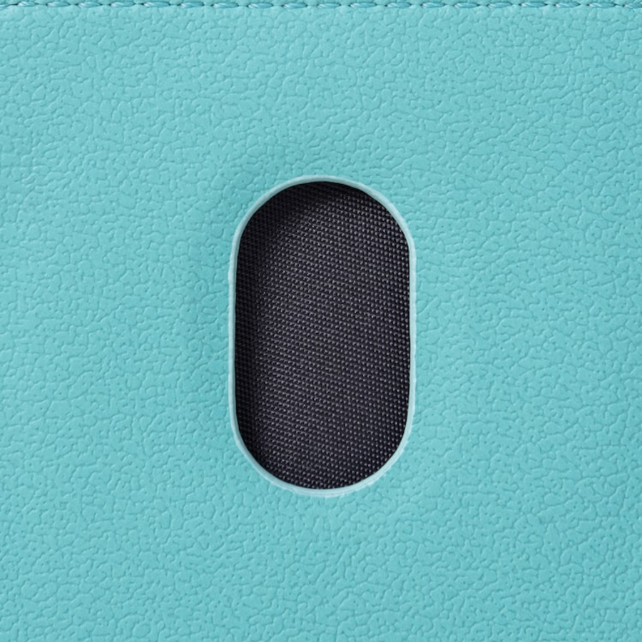 JUUN.J Leather Magnetic MA-1 Pocket Wallet – Sky Blue