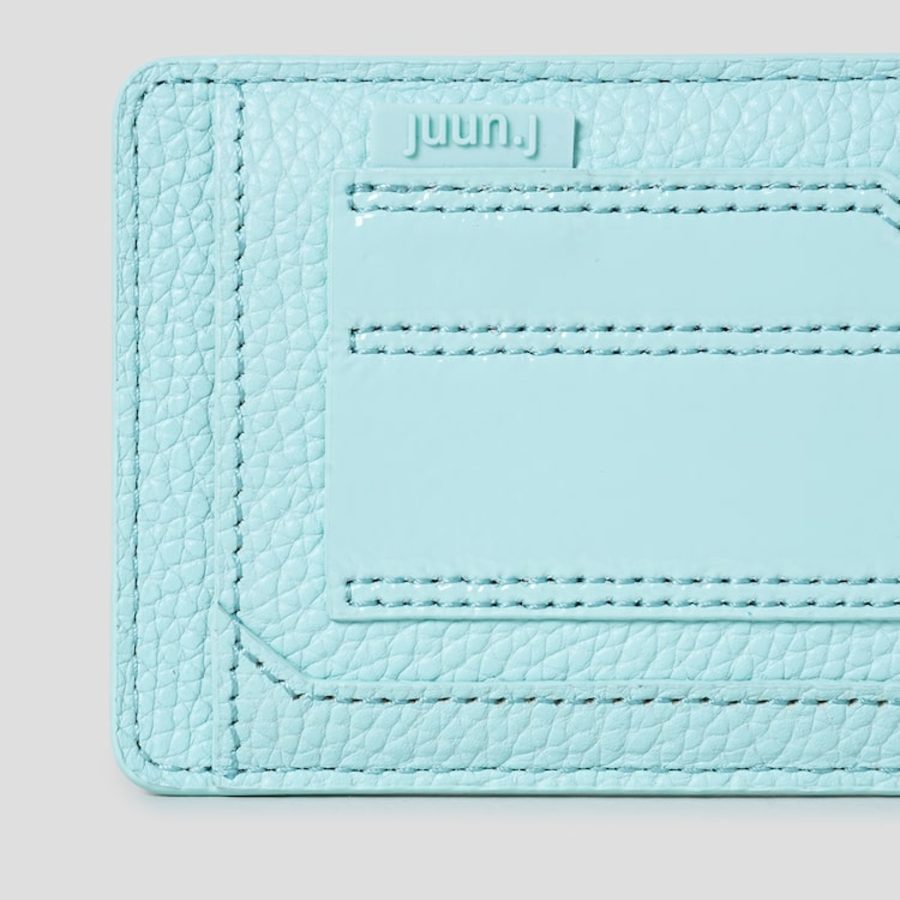 JUUN.J Leather Magnetic MA-1 Pocket Wallet – Sky Blue