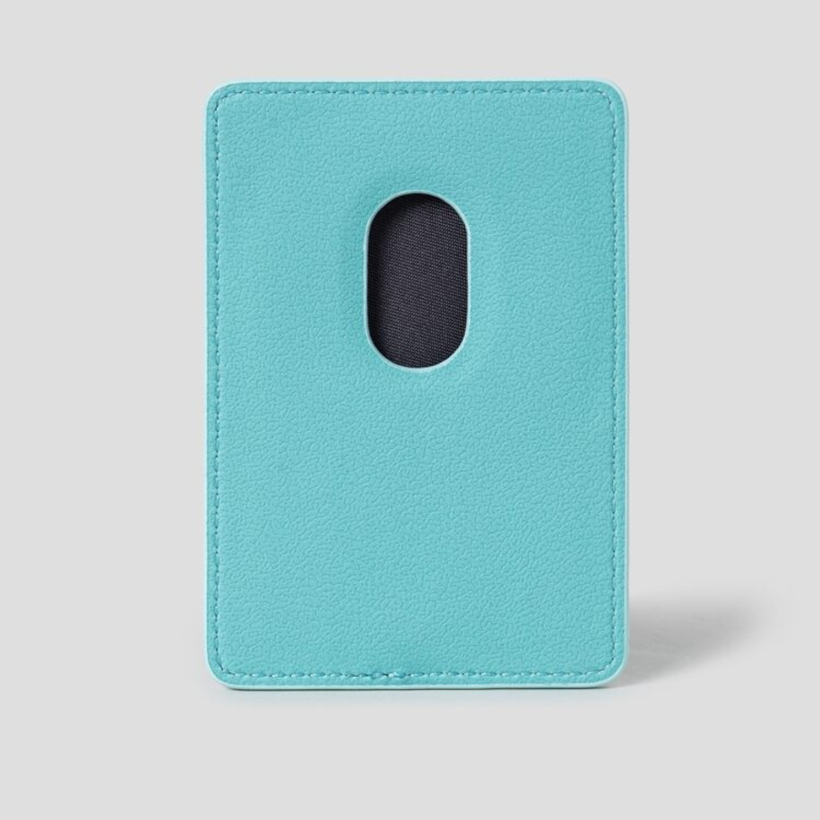 JUUN.J Leather Magnetic MA-1 Pocket Wallet – Sky Blue