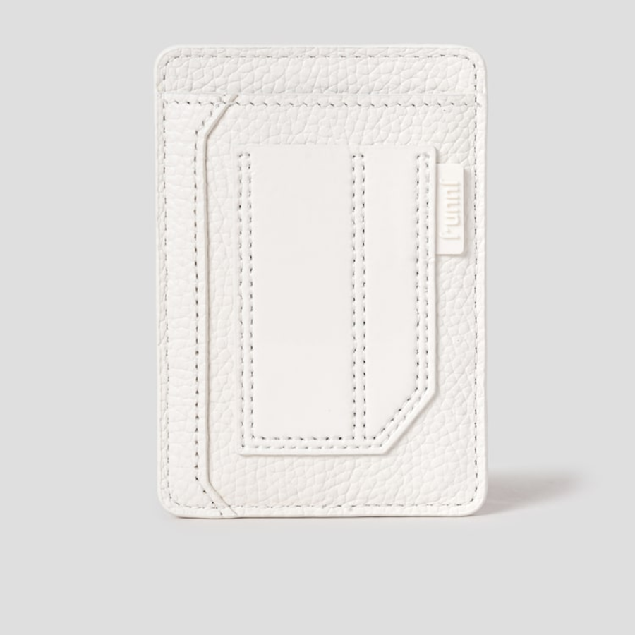 JUUN.J Leather Magnetic MA-1 Pocket Wallet – Ivory