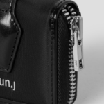 JUUN.J [Seongsu Edition] Women’s Square Nylon Mini Wallet – Black