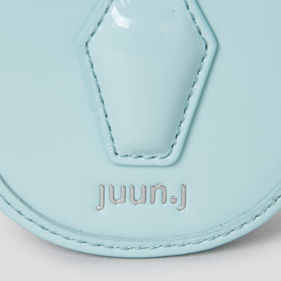 JUUN.J [Seongsu Edition] Women’s Half-Moon Leather Mini Wallet – Sky Blue