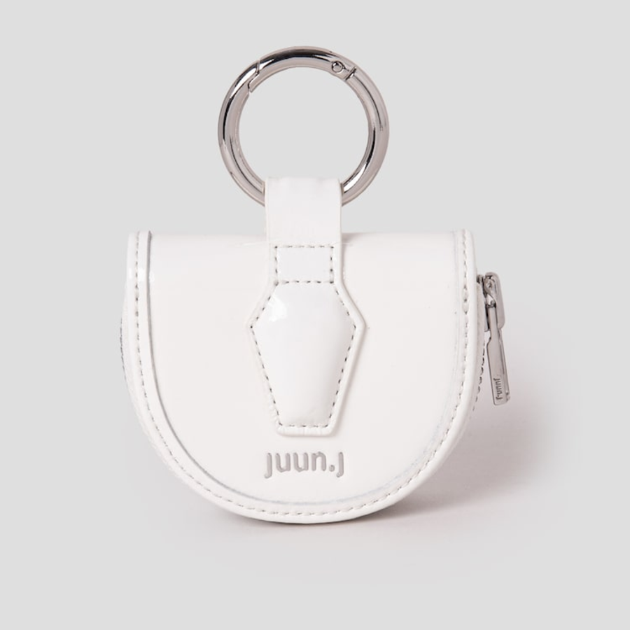 JUUN.J [Seongsu Edition] Unisex Half-Moon Leather Mini Wallet – Ivory