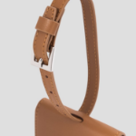 JUUN.J Mirror Card Slot Leather Charm – Brown