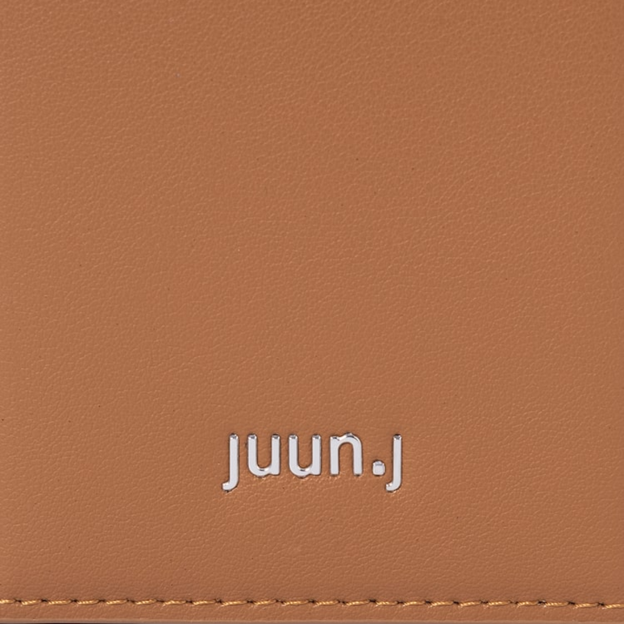 JUUN.J Mirror Card Slot Leather Charm – Brown