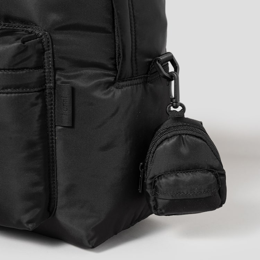 JUUN.J Mini Backpack Keyring Layered MA-1 Flight Backpack – Black