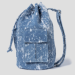 JUUN.J [CORE] Damaged Denim Duffel Bag – Sky Blue