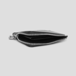 JUUN.J Chain Detail Zipper Card Wallet – Black