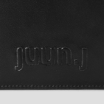 JUUN.J Chain Detail Zipper Card Wallet – Black