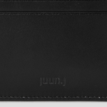 JUUN.J Chain Detail Zipper Card Wallet – Black