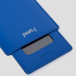 JUUN.J Leather Necklace Card Holder – Blue