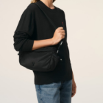ami (Unisex) Adc Messenger Bag – Wool Gabardine Black