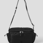 ami (Unisex) Adc Messenger Bag – Wool Gabardine Black