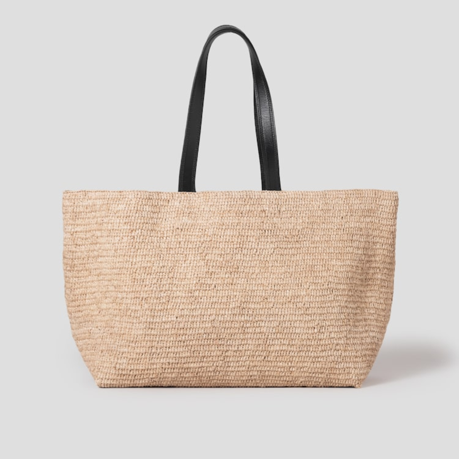 ami (Unisex) Ami Paris Rafia Tote Bag – Natural