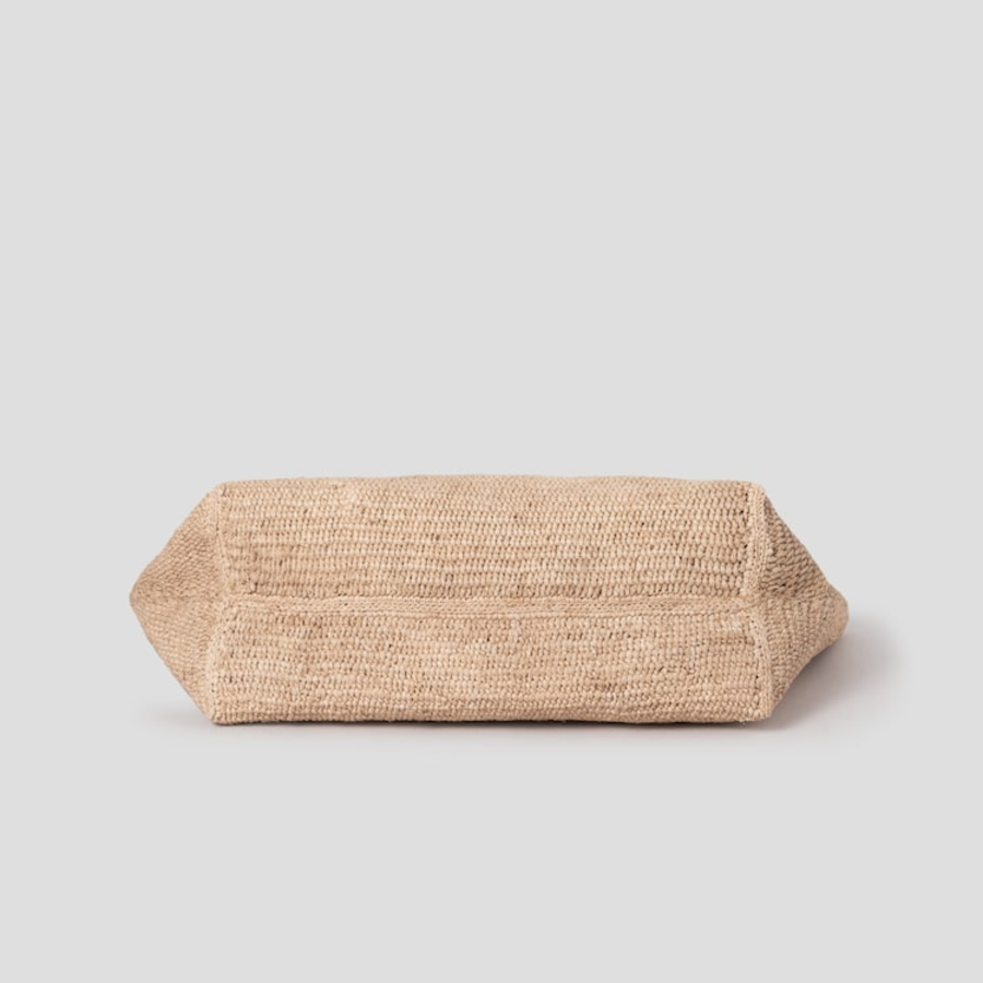 ami (Unisex) Ami Paris Rafia Tote Bag – Natural