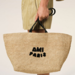 ami (Unisex) Ami Paris Rafia Tote Bag – Natural