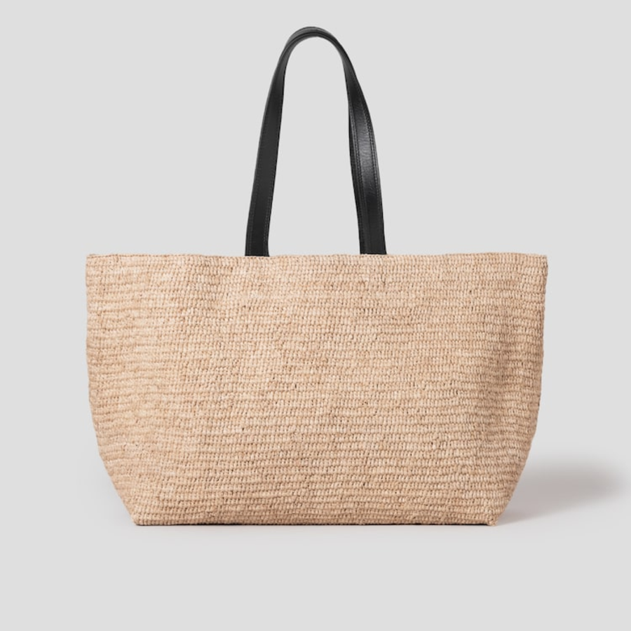 ami (Unisex) Ami Paris Rafia Tote Bag – Natural