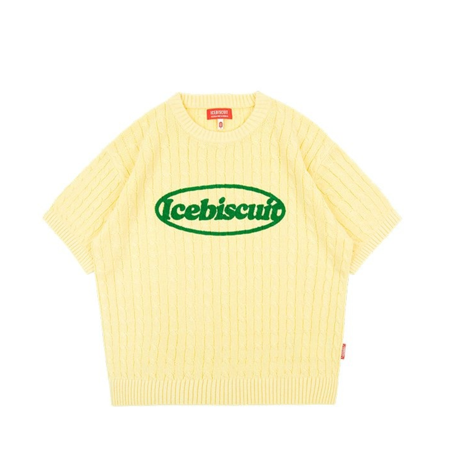 ICEBISCUIT [Junior] Letter Print Cable Sweater_IB52KC508