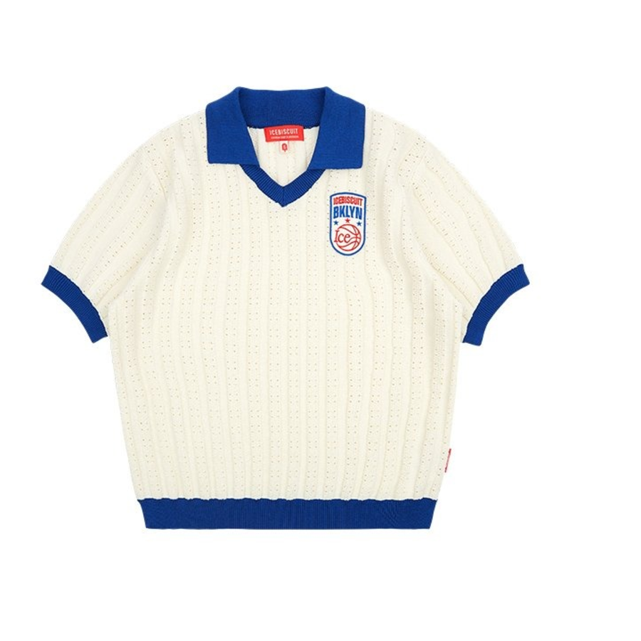 ICEBISCUIT [Junior] Wappen Point V-Neck Sweater_IB42KC589