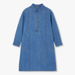 JAJU Denim Shirt Dress – Dark Blue