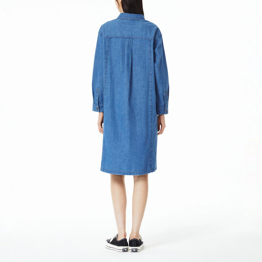 JAJU Denim Shirt Dress – Dark Blue