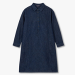 JAJU Denim Shirt Dress – Navy