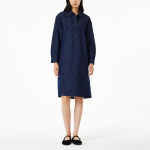 JAJU Denim Shirt Dress – Navy