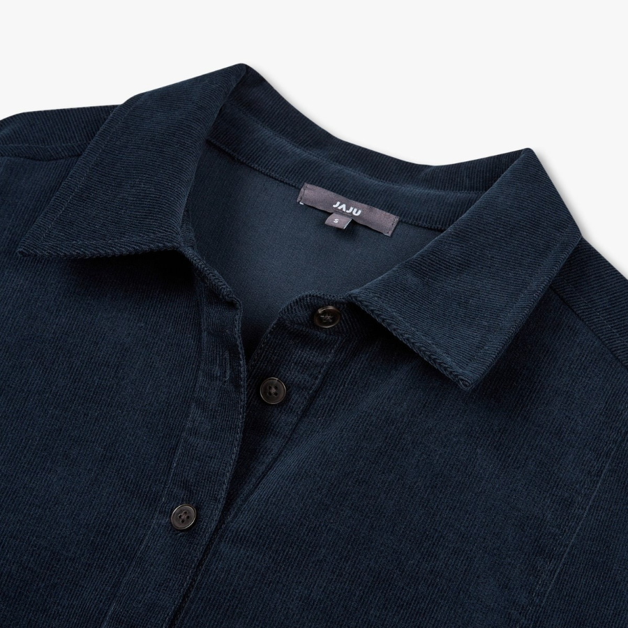 JAJU Corduroy Shirt Dress – Navy