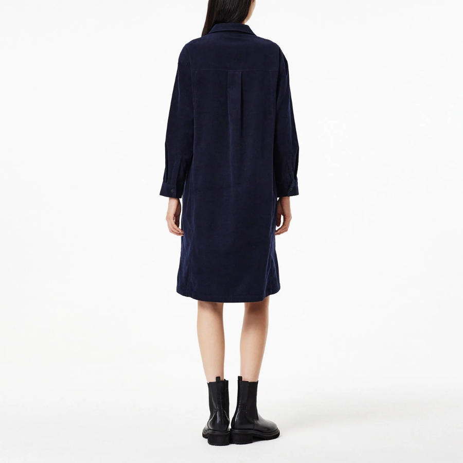JAJU Corduroy Shirt Dress – Navy